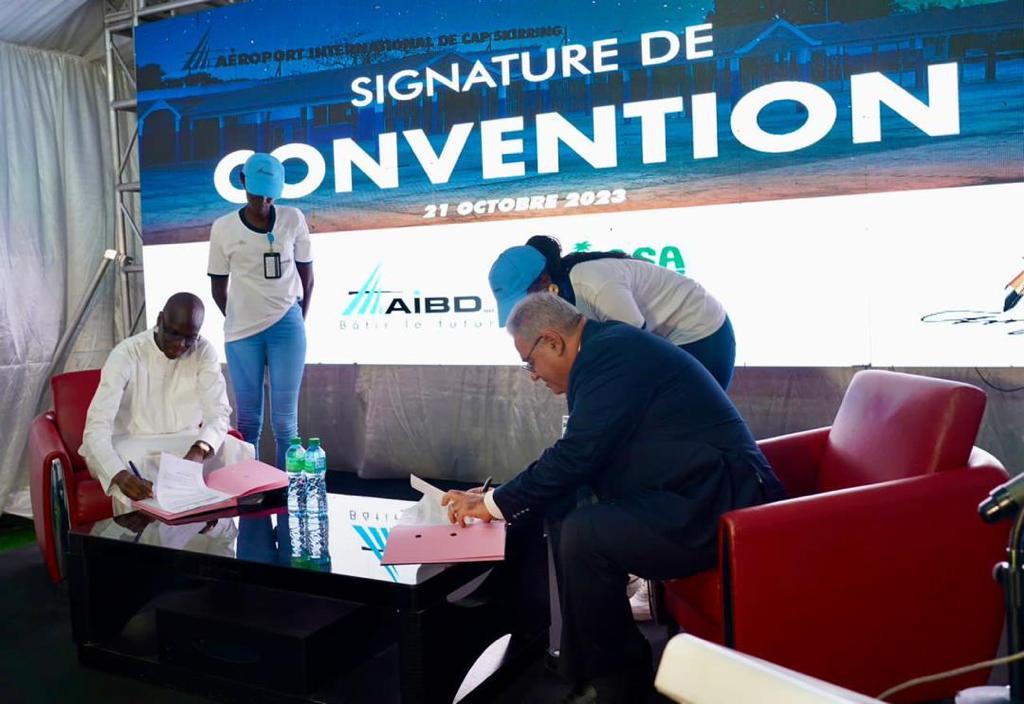 Diass – Signature de convention entre l’AIBD et la Société SODECA