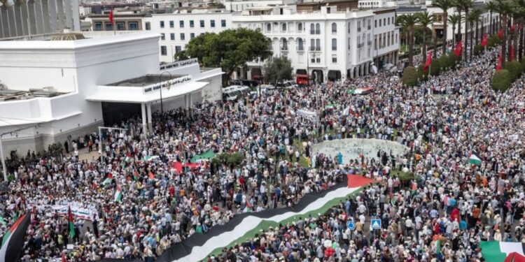 Maroc : Près de 5 000 manifestants en soutien aux Palestiniens