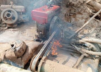 Falémé : Le GARSI 2 détruit dix machines utilisées dans l’exploitation minière illégale