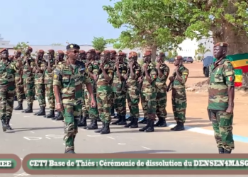 Thiès – Cérémonie de dissolution du 4ème détachement Sénégalais qui était en mission à Bissau
