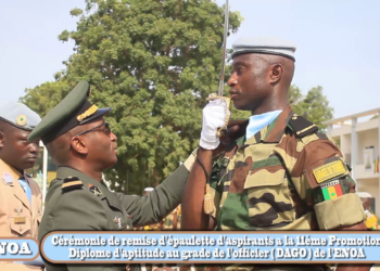 Thiès – Cérémonie de remise d’épaulettes à la 11em promotion du “DAGO” de l’ENOA