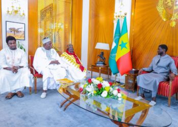 Palais de la République – Le President Diomaye a reçu  Serigne Cheikh Tidiane Cissé, Imam Ratib de la Grande Mosquée de Médina Baye