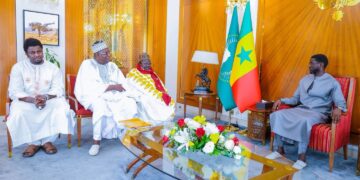 Palais de la République – Le President Diomaye a reçu  Serigne Cheikh Tidiane Cissé, Imam Ratib de la Grande Mosquée de Médina Baye