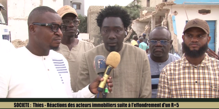 Thiès – Geste de solidarité de l’association des acteurs immobiliers après l’effondrement d’un immeuble